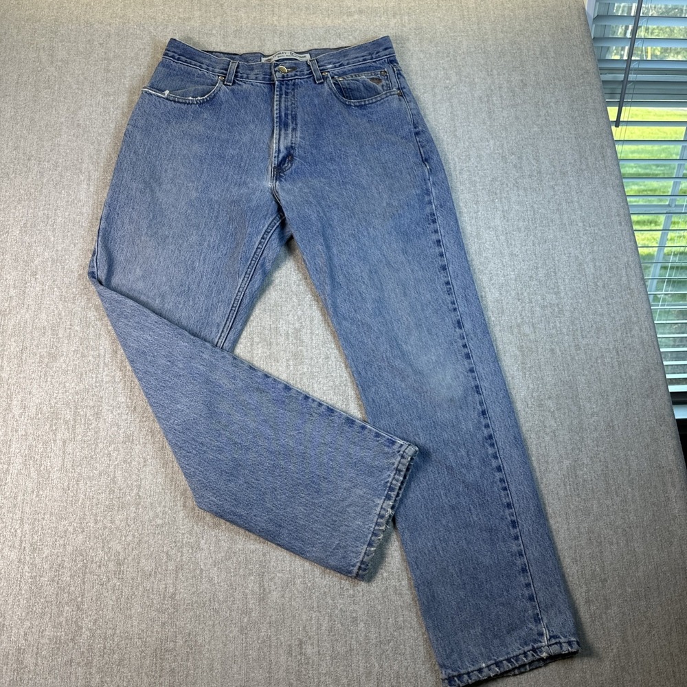 Harley-Davidson Jeans Mens 36x30 Blue Light Wash Relaxed Fit Straight Leg Denim